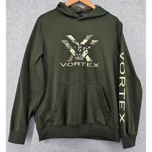 Vortex Optics Men's M Pullover Hoodie Green Camo Logo Graphic Sweatshirt Hunting